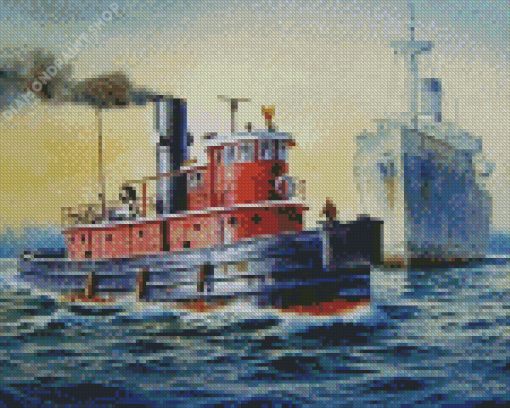 Steam Towboat Diamond Paintings