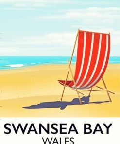 Swansea Bay Wales Poster Diamond Paintings