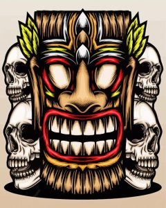 Tiki Skull Diamond Paintings