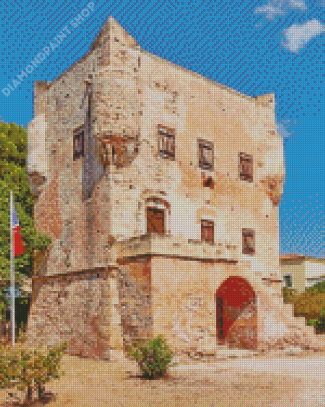 Tower Of Markellos In Aegina Greece Diamond Paintings