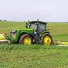 Tractor In Hay Field Art Diamond Painting