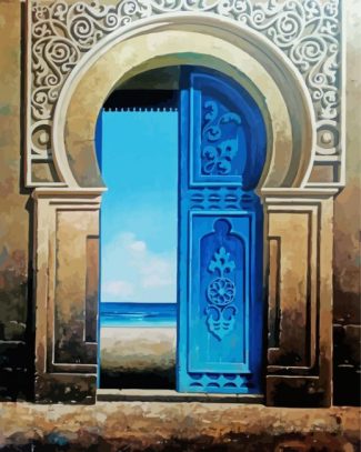 Traditional Door To The Sea Diamond Painting