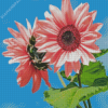 Two Pink Sunflowers Diamond Painting