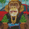 Wealthy Monkey Animal Art Diamond Paintings