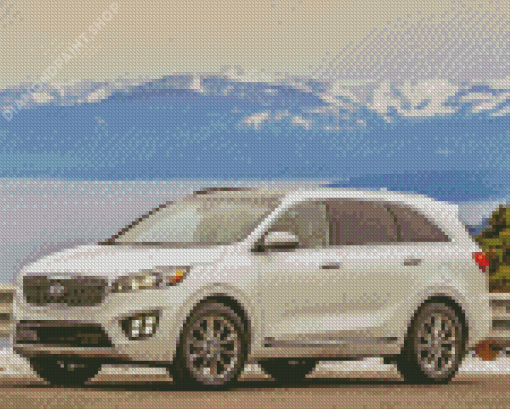 White Kia Sorento Diamond Paintings