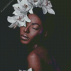 Aesthetic Floral Black Woman Diamond Paintings