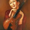 Aesthetic Girl With Violin Diamond Paintings