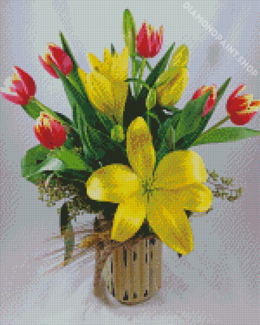 Aesthetic Lilies And Tulips Diamond Painting