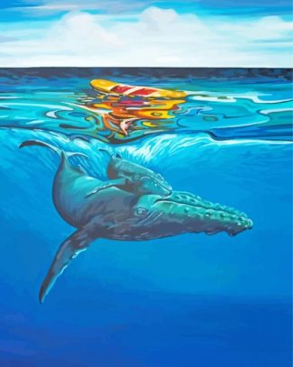 Aesthetic Humpback Whale Diamond Painting