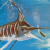 Aesthetic Marlin Swordfish Diamond Painting