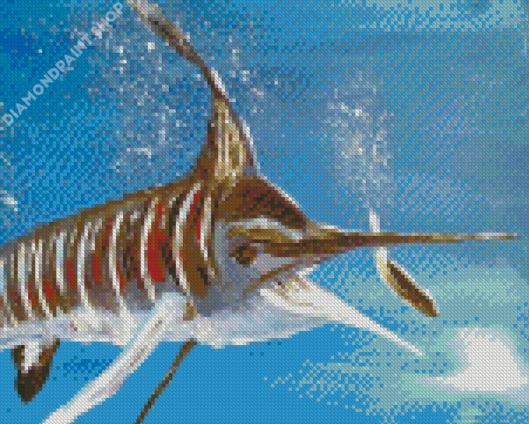 Aesthetic Marlin Swordfish - Diamond Painting 