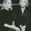 Black And White Mary Kate And Ashley Diamond Paitntings