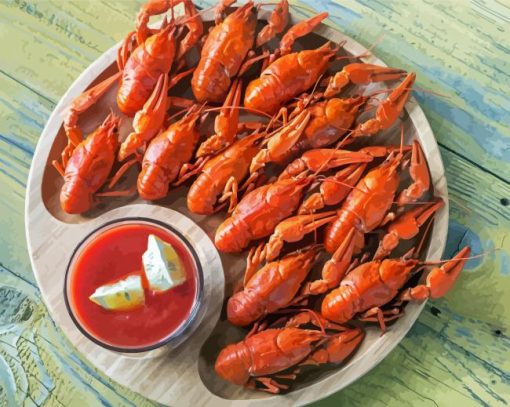 Crayfish With Sauce Diamond Painting