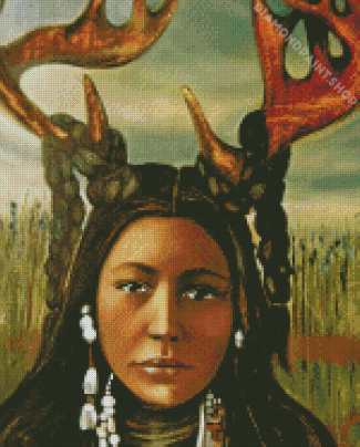 Deer Woman Diamond Paintings