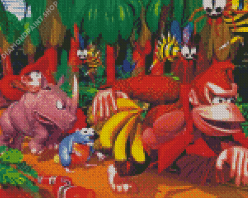 Donkey Kong Game Diamond Paintings