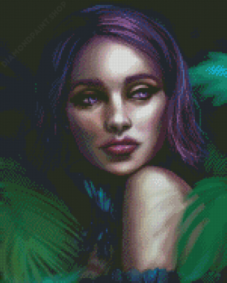 Girl With Violet Eyes Diamond Paintings