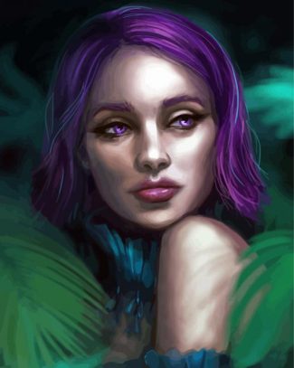 Girl With Violet Eyes Diamond Paintings