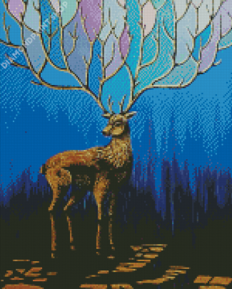 Magic Gold Deer Art Diamond Painting