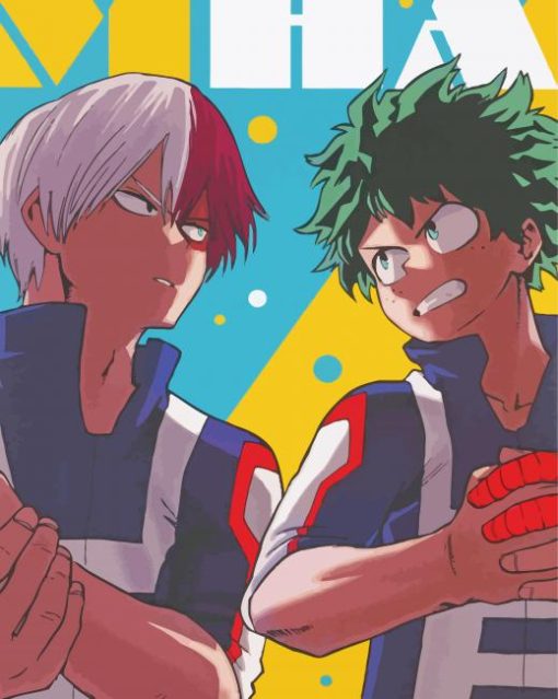 Midoriya Todoroki And Deku Anime Diamond Paintings