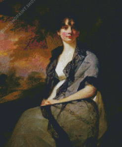 Portrait Of Mrs George Bell Henry Raeburn Diamond Paintings