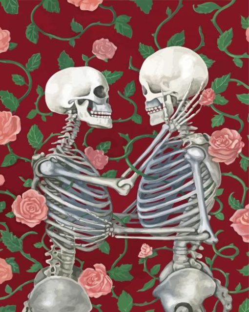 Romance Love Skeletons Diamond Paintings