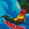 Rooster Surfing Diamond Paintings