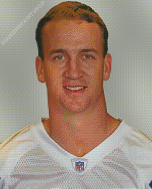 American Football Quarterback Peyton Manning Diamond Painting