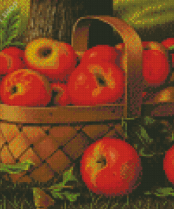 Apple Basket Fruit Diamond Painting