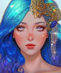 Aquarius Girl sign Diamond Painting