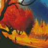 Autumn Winds Landscape Art Diamond Painting