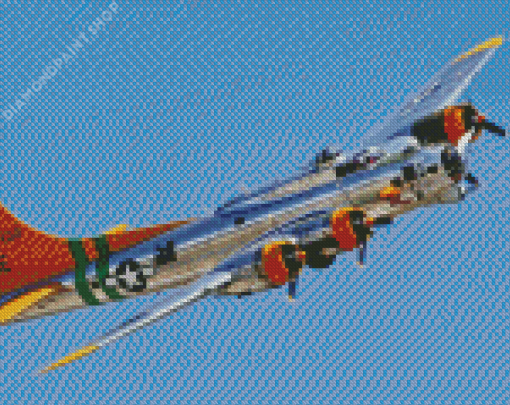 B17 Bomber Plane Diamond Painting