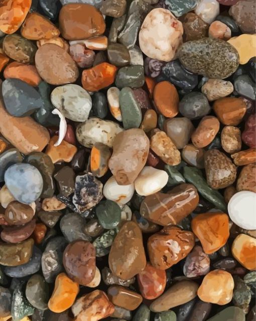 Beach Pebbles Diamond Painting