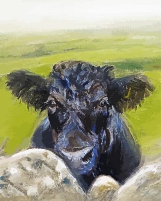 Black Cow Animal Diamond Painting