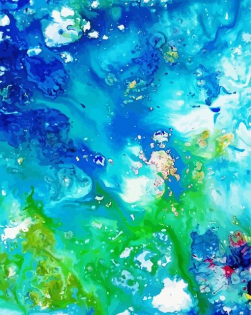Blue Abstract Ocean Diamond Painting