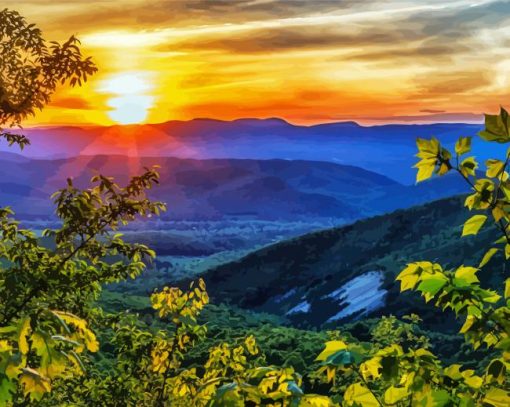 Blue Ridge Mountains Diamond Painting