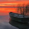 Lake Balaton Boat Sunset Diamond Painting