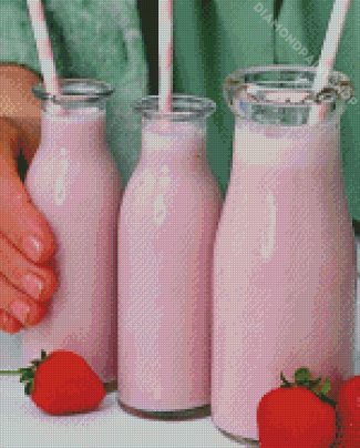 Aesthetic Strawberry Milk Diamond Painting