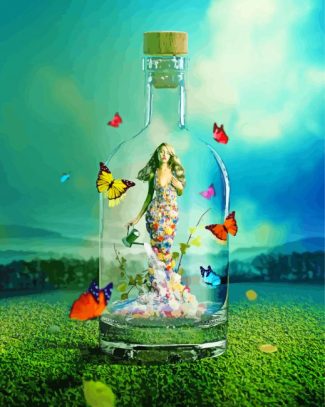 Aesthetic Woman In Bottle Diamond Painting