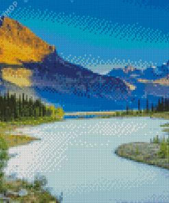 Beautiful Mountains River Landscape Diamond Painting