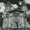 Black And White Hearst Castle Diamond Painting