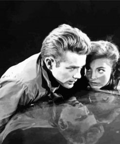 Black And white Rebel Without A Cause Diamond Painting