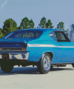Blue 1969 Chevy Chevelle Diamond Painting