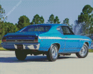 Blue 1969 Chevy Chevelle Diamond Painting