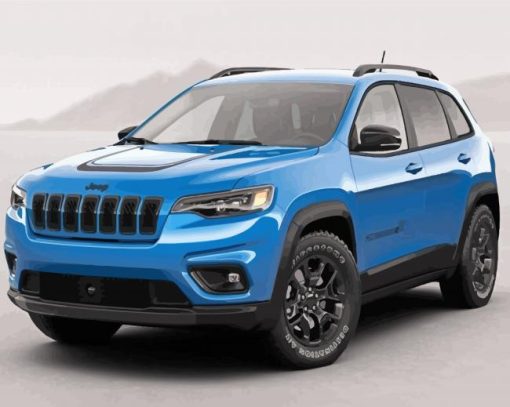 Blue Jeep Cherokee Diamond Painting