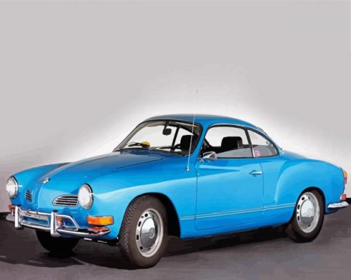 Blue Karmann Ghia Diamond Painting