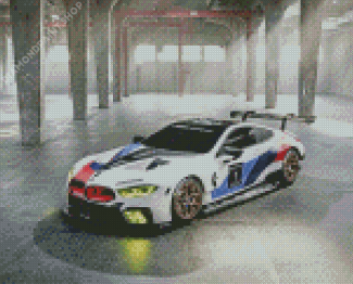 Bmw M8 Gte Racing Car Diamond Painting