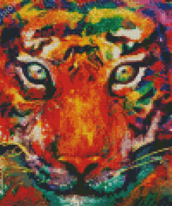 Colorful Tiger Look Diamond Painting