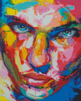 Colorful Abstract Male Face Diamond Painting
