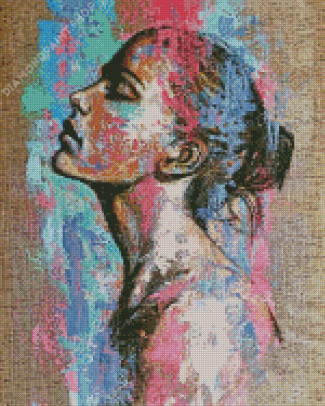 Colorful Woman Elena Kraft Diamond Painting