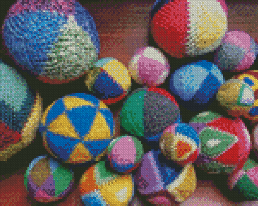 Colorful Yarn Balls Diamond Painting